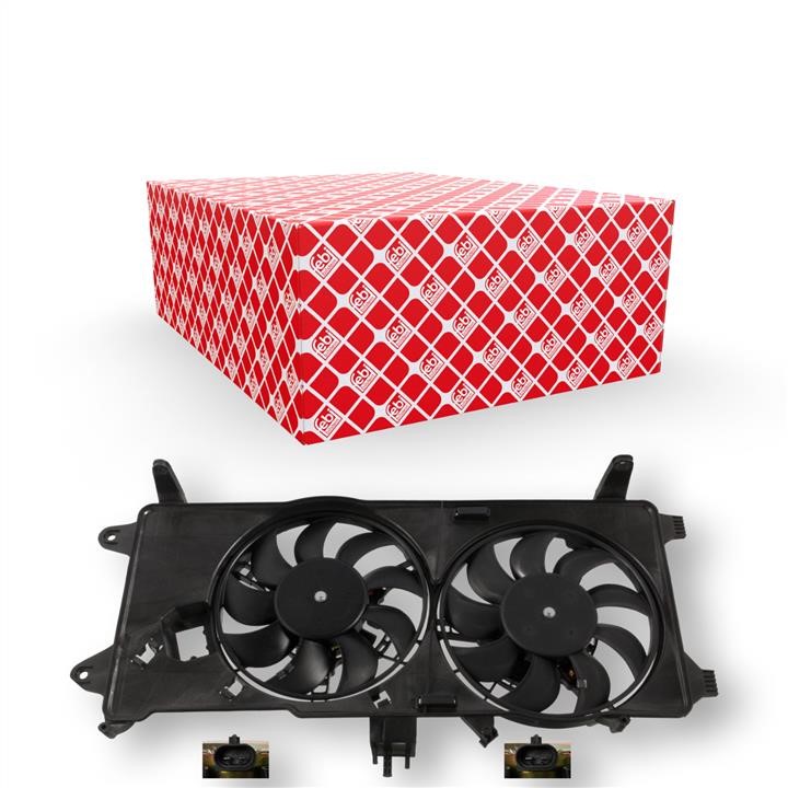 Hub, engine cooling fan wheel febi 45900