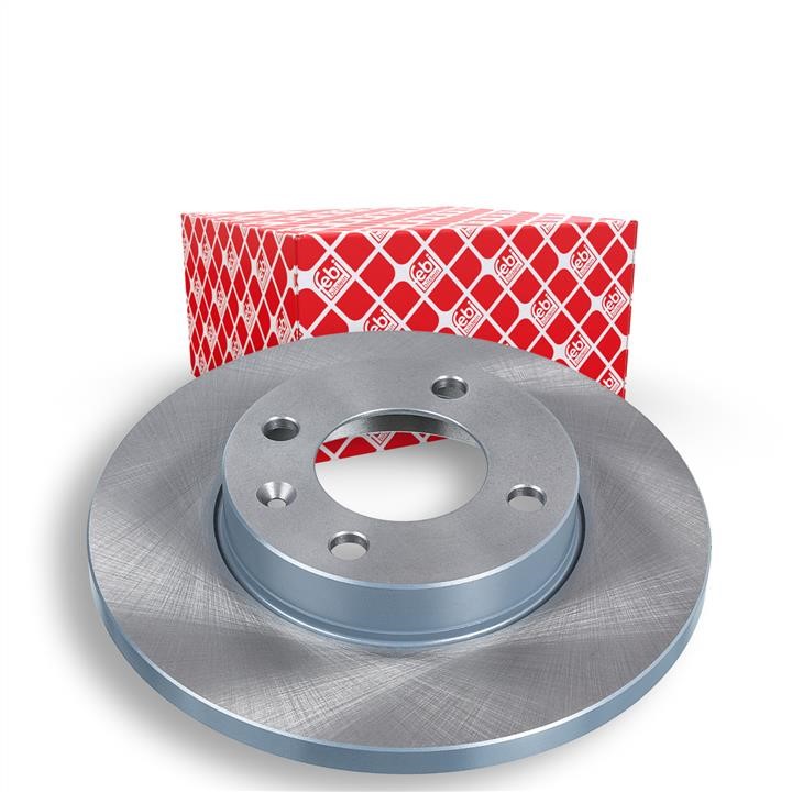 Unventilated front brake disc febi 02121