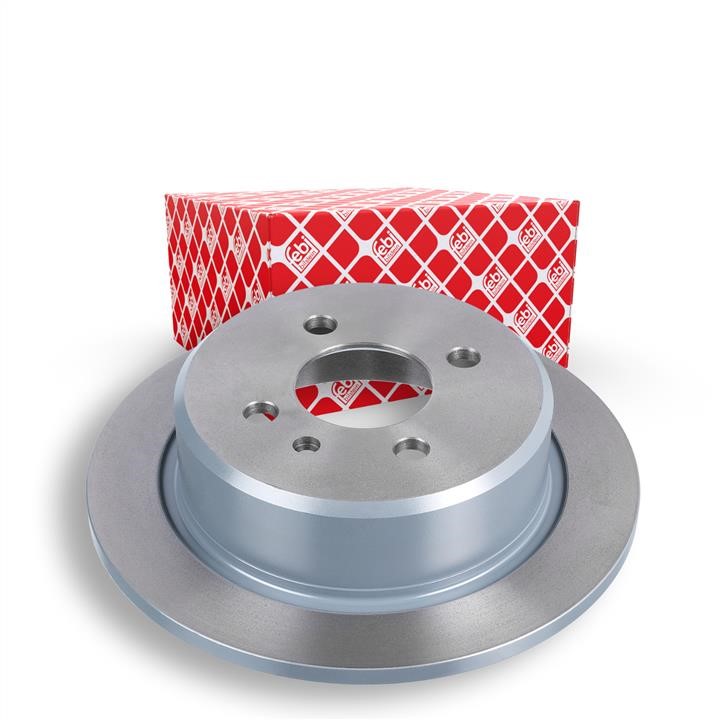 Rear brake disc, non-ventilated febi 04091
