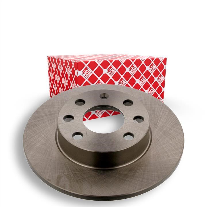 Unventilated front brake disc febi 02586