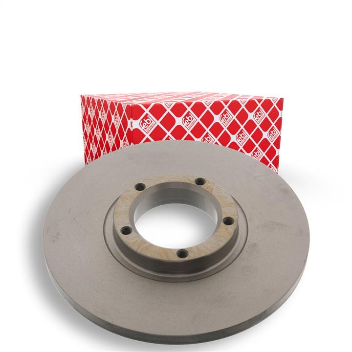 Unventilated front brake disc febi 03166