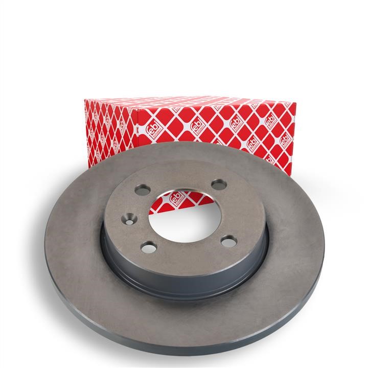 Unventilated front brake disc febi 06310