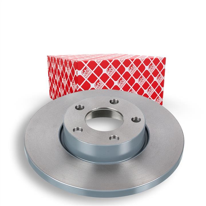 Unventilated front brake disc febi 08347