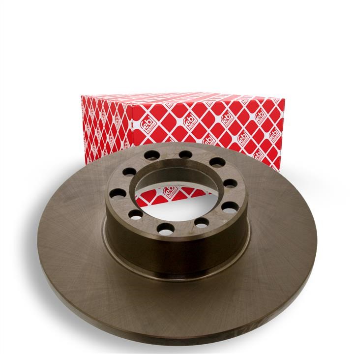 Unventilated front brake disc febi 08505