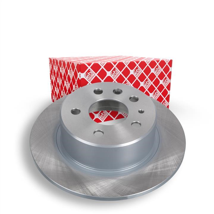 Rear brake disc, non-ventilated febi 08506