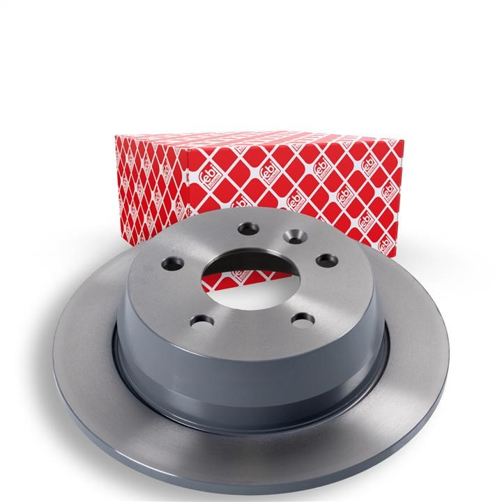 Rear brake disc, non-ventilated febi 10641