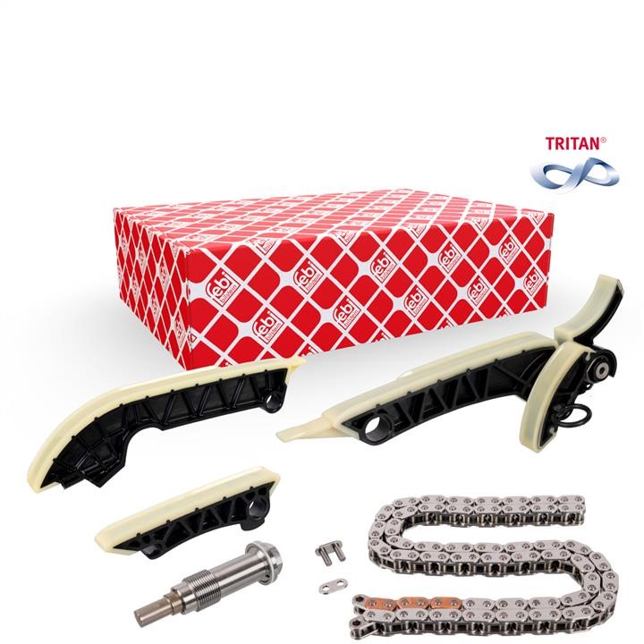 Timing chain set Mercedes GLA: 172877 febi Timing chain kit