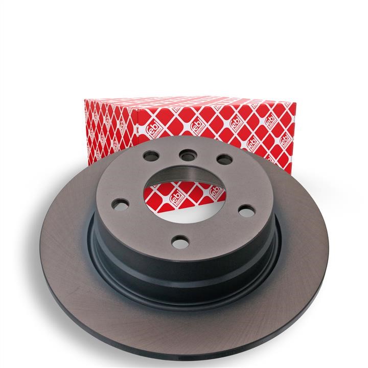 Rear brake disc, non-ventilated febi 26134