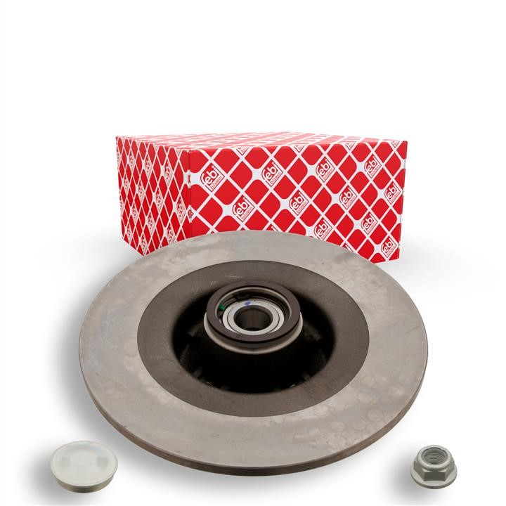 Rear brake disc, non-ventilated febi 28155