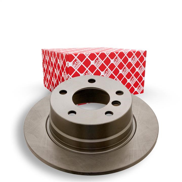 Rear brake disc, non-ventilated febi 28162