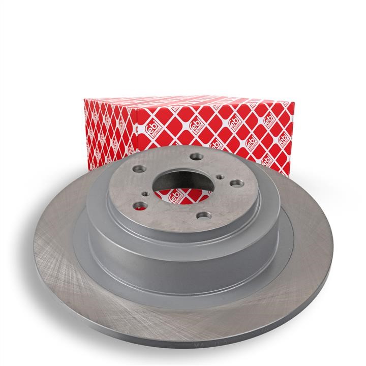 Rear brake disc, non-ventilated febi 28444