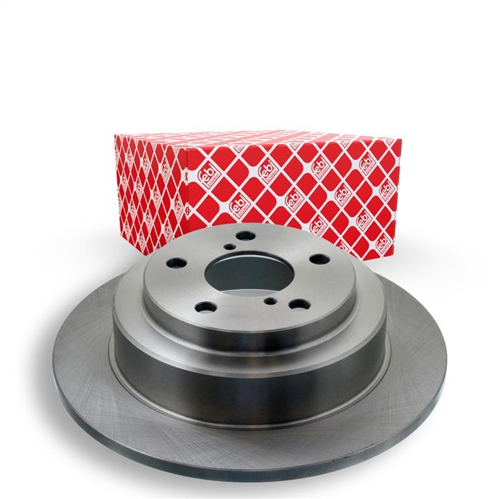 Rear brake disc, non-ventilated febi 28153