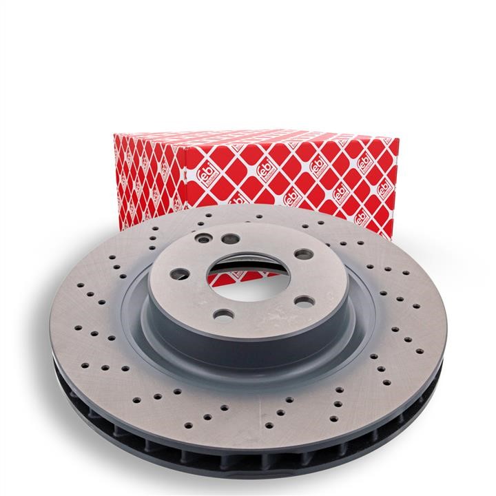 Front brake disc ventilated febi 37725