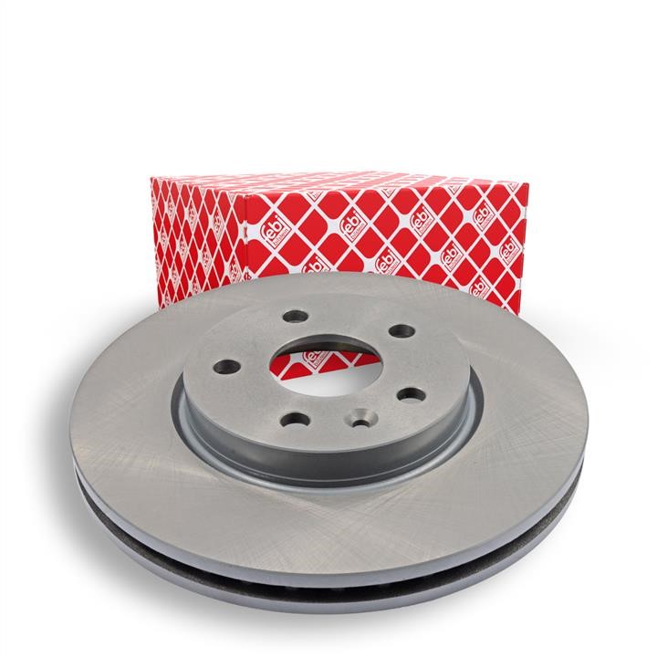 Front brake disc ventilated febi 39186