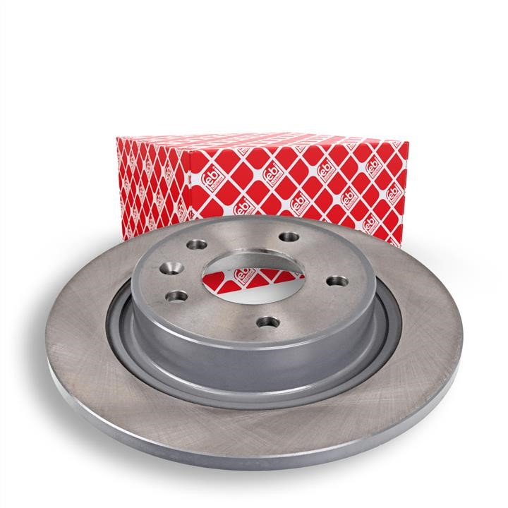 Rear brake disc, non-ventilated febi 39189