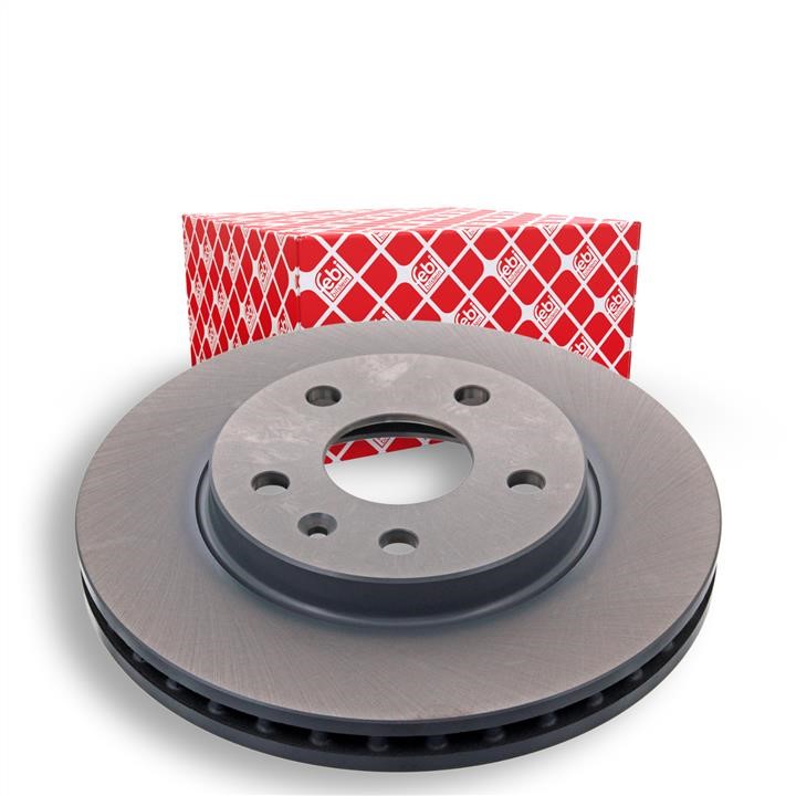 Front brake disc ventilated febi 39195
