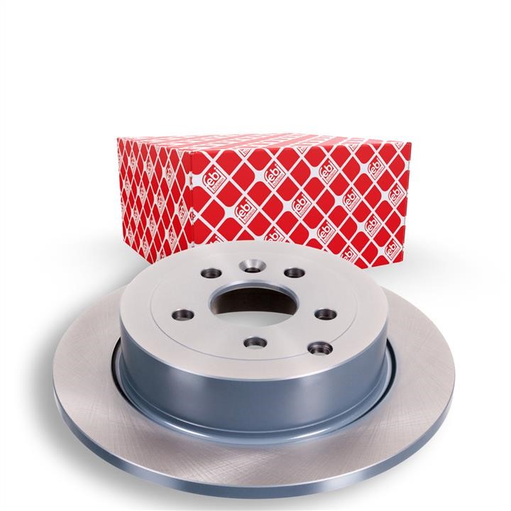 Rear brake disc, non-ventilated febi 43824