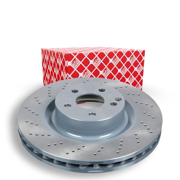 Front brake disc ventilated febi 44007