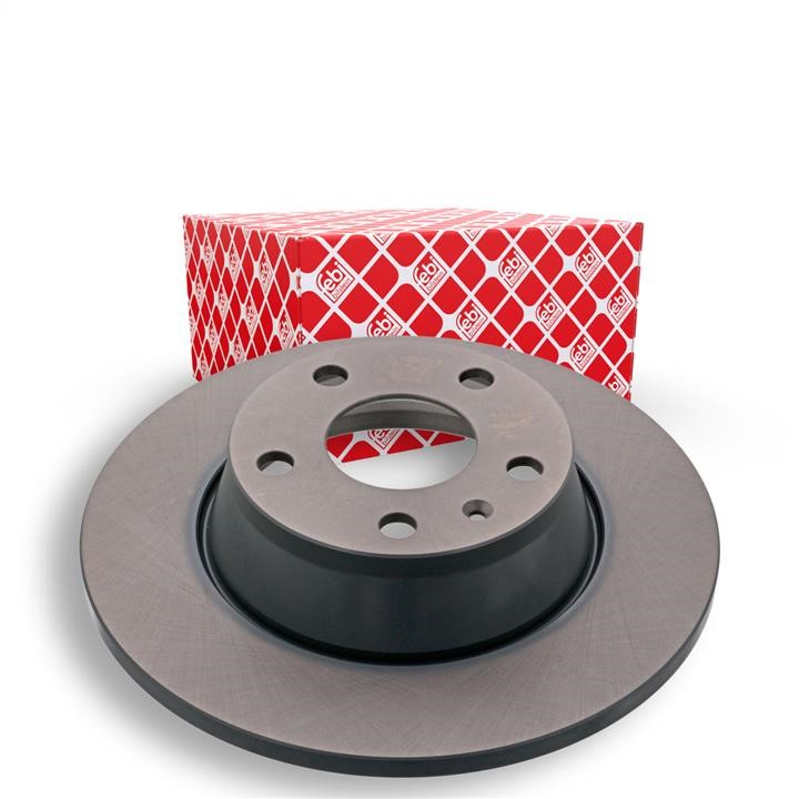 Rear brake disc, non-ventilated febi 43856