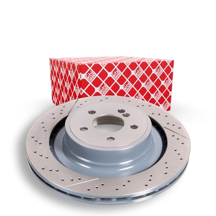 Rear ventilated brake disc febi 44084