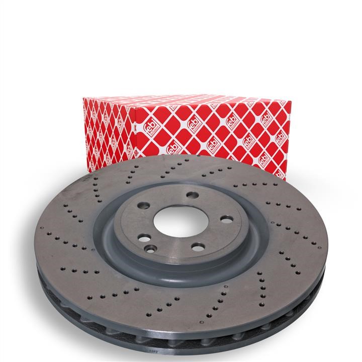 Front brake disc ventilated febi 44085