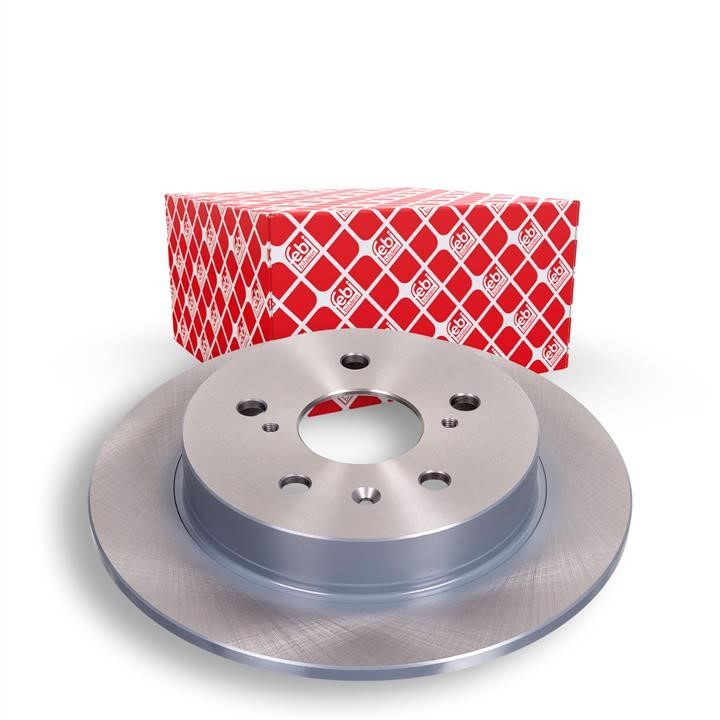 Rear brake disc, non-ventilated febi 43898