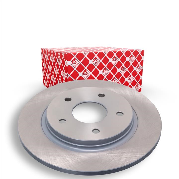 Rear brake disc, non-ventilated febi 43900