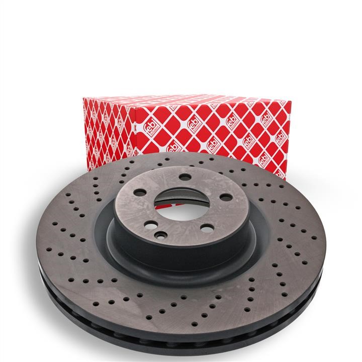 Front brake disc ventilated febi 44145