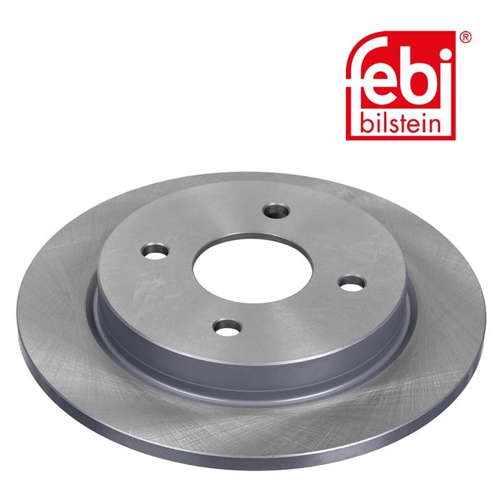 Rear brake disc, non-ventilated febi 05652