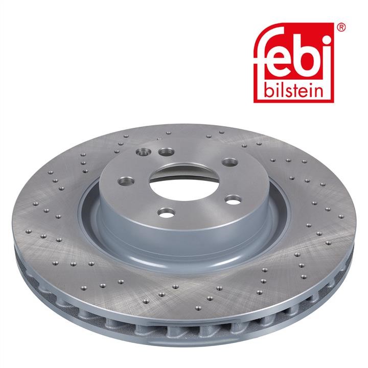 Front vented brake disc febi 26407