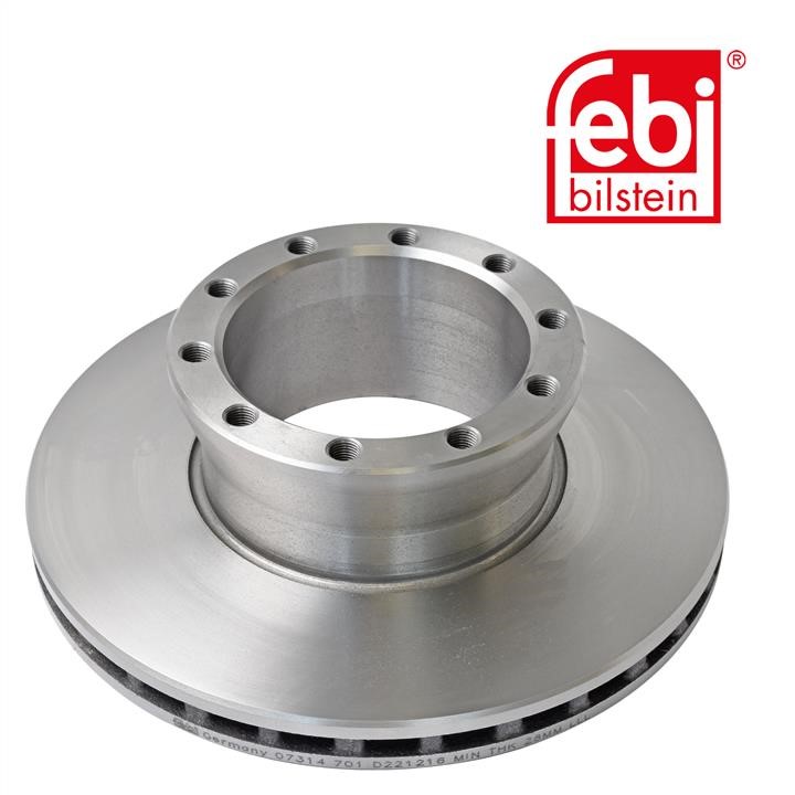 Front vented brake disc febi 07314