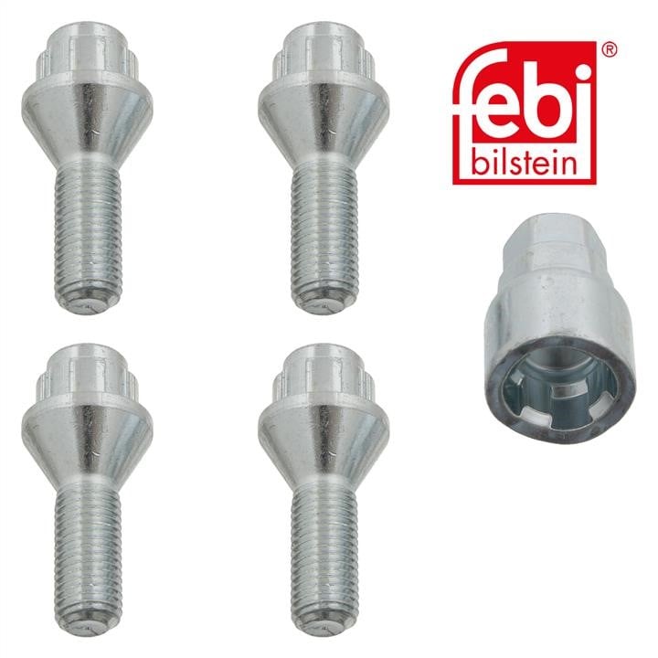 Secret Bolt for Wheel, set (4 bolts &amp;amp;amp; key) febi 27049