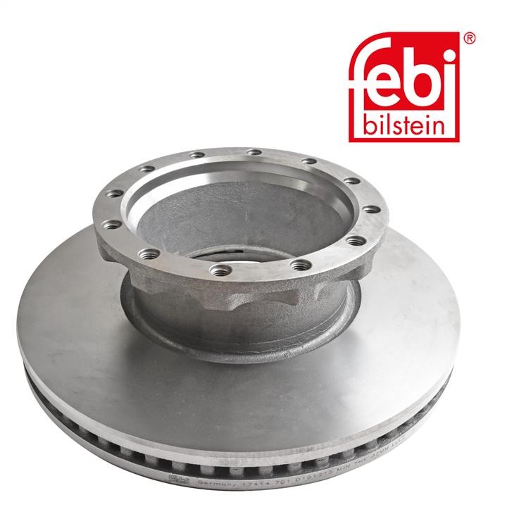 Front vented brake disc febi 17414