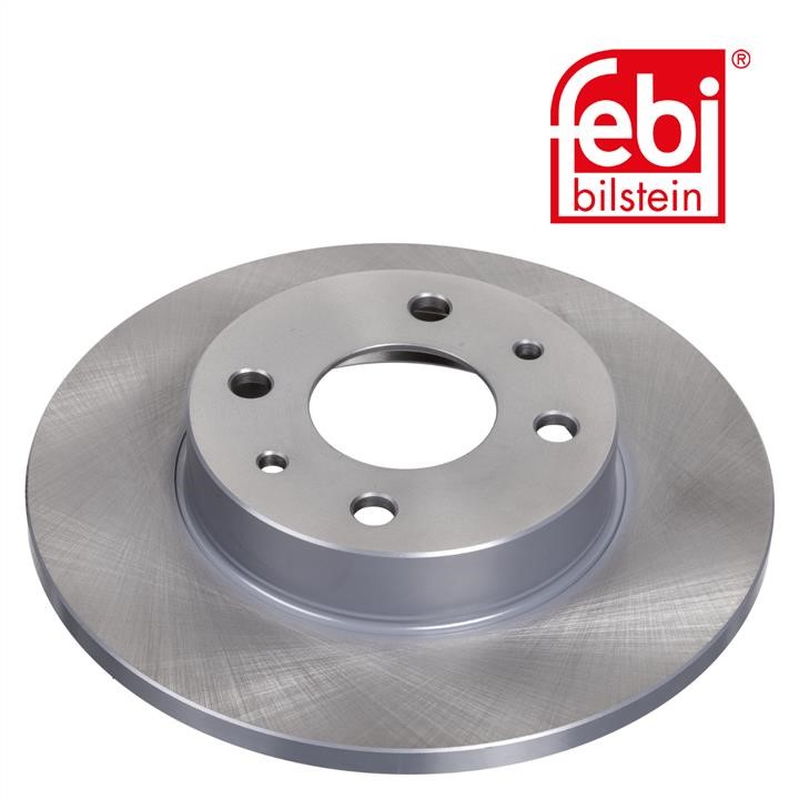 Unventilated front brake disc febi 10619