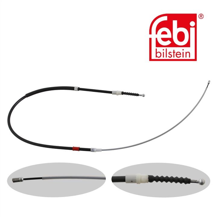 Handbrake cable febi 30766