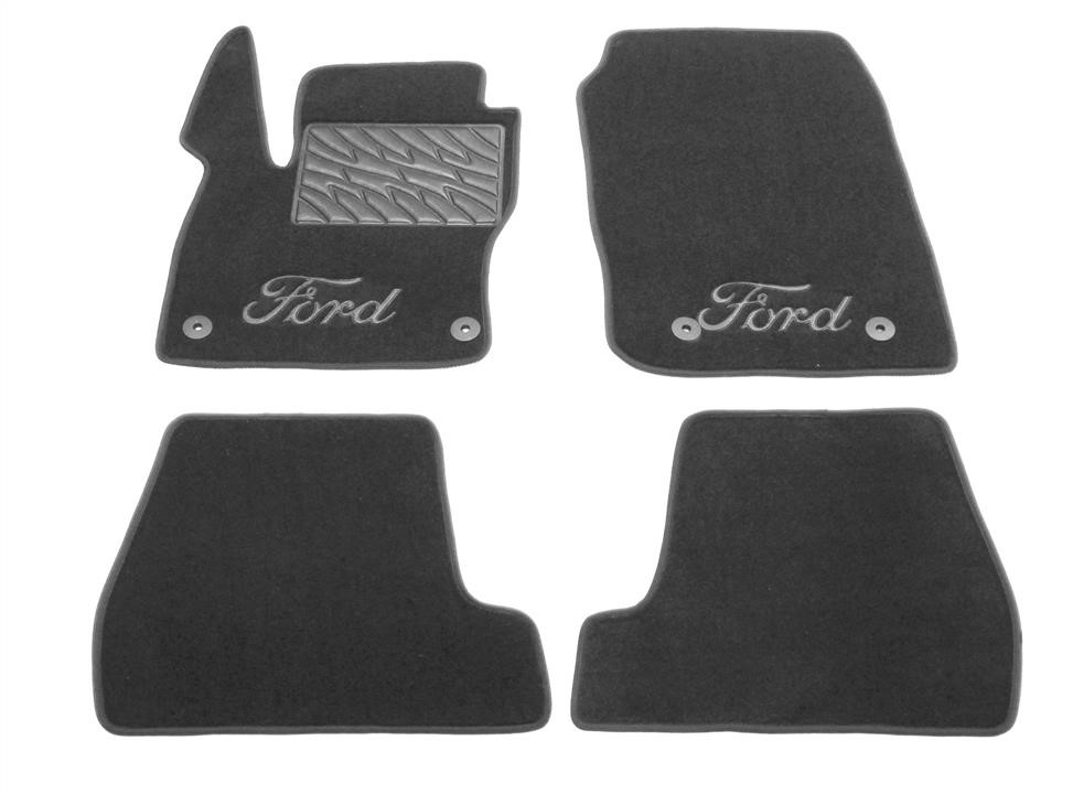 Sotra 90060-GD-GREY2 The carpets of the Sotra interior are two-layer Custom Classic gray for Ford Focus (mkIII) 2015-2018, set 90060GDGREY2