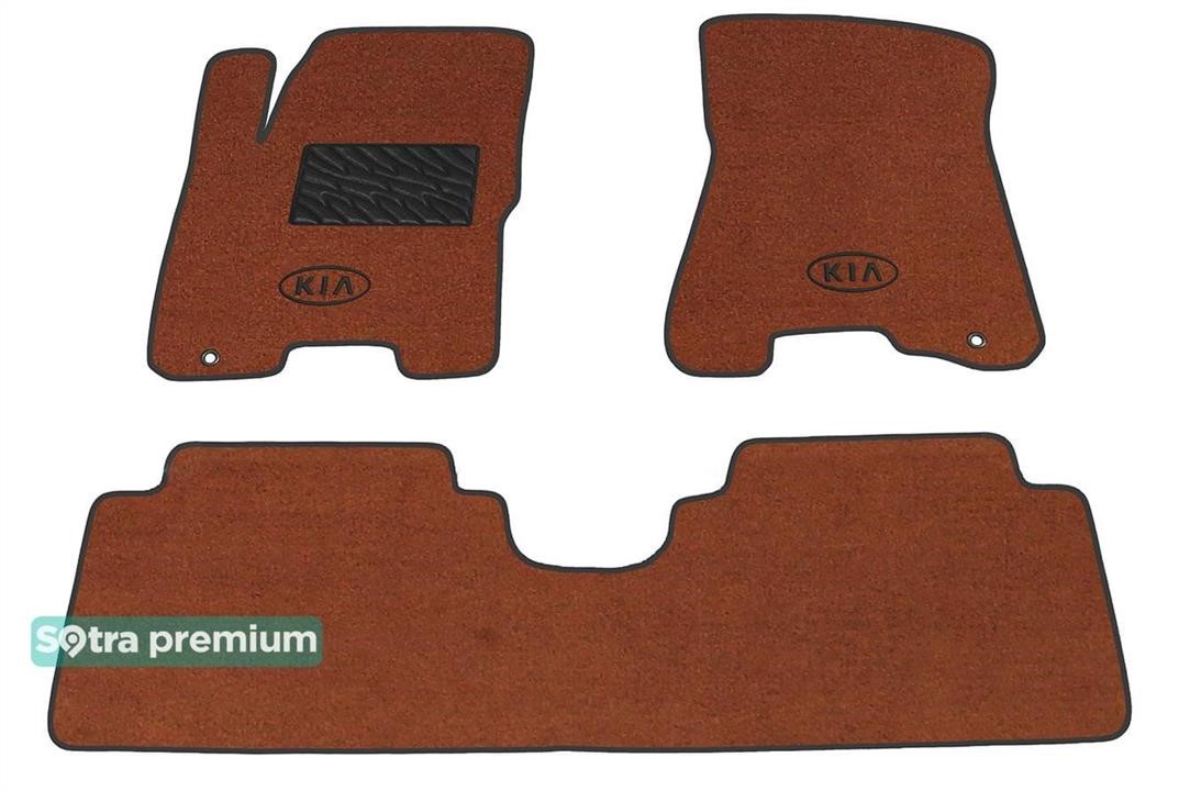 Sotra 01274-CH-TERRA The carpets of the Sotra interior are two-layer Premium terracotta for Kia Sportage (mkII) 2004-2010, set 01274CHTERRA