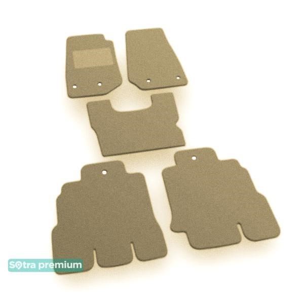 Sotra 02160-CH-BEIGE The carpets of the Sotra interior are two-layer Premium beige for Jeep Wrangler Unlimited (mkIII)(JK) 2014-2018, set 02160CHBEIGE