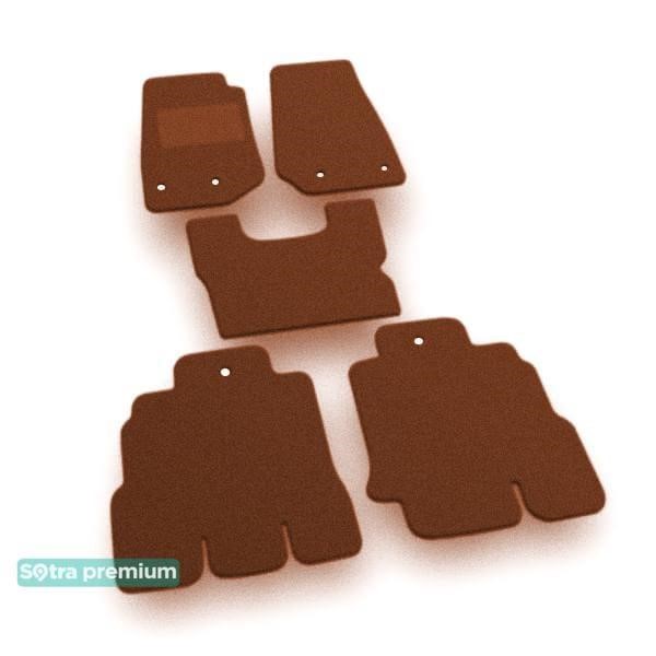Sotra 02160-CH-TERRA The carpets of the Sotra interior are two-layer Premium terracotta for Jeep Wrangler Unlimited (mkIII)(JK) 2014-2018, set 02160CHTERRA