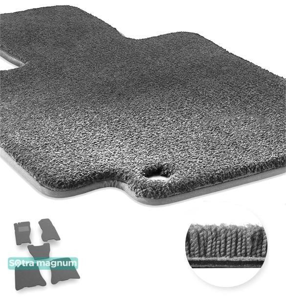 Sotra 02588-MG20-GREY The carpets of the Sotra interior are two-layer Magnum gray for Jeep Cherokee (mkIII)(KJ) 2002-2007, set 02588MG20GREY