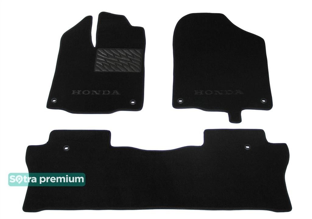 Sotra 05460-CH-BLACK The carpets of the Sotra interior are two-layer Premium black for Honda Pilot (mkIII) 2016-, set 05460CHBLACK