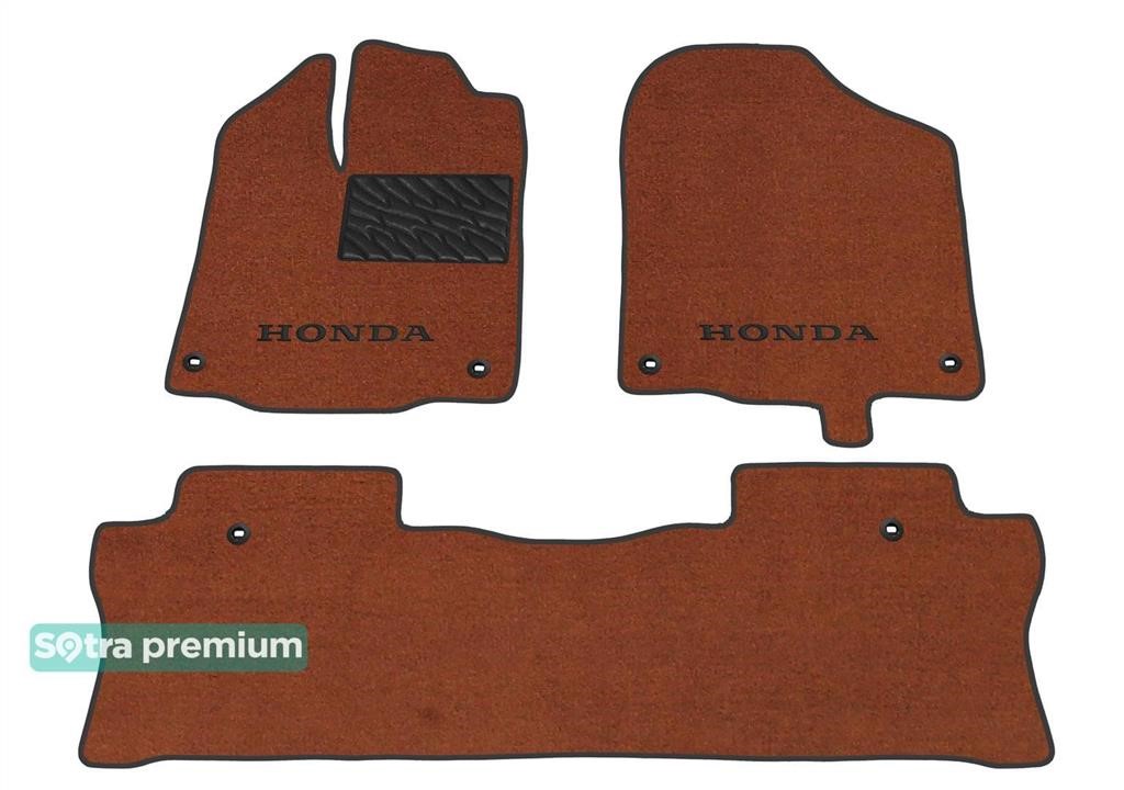 Sotra 05460-CH-TERRA The carpets of the Sotra interior are two-layer Premium terracotta for Honda Pilot (mkIII) 2016-, set 05460CHTERRA