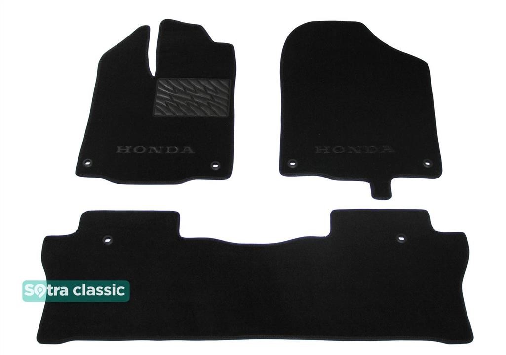 Sotra 05460-GD-BLACK The carpets of the Sotra interior are two-layer Classic black for Honda Pilot (mkIII) 2016-, set 05460GDBLACK