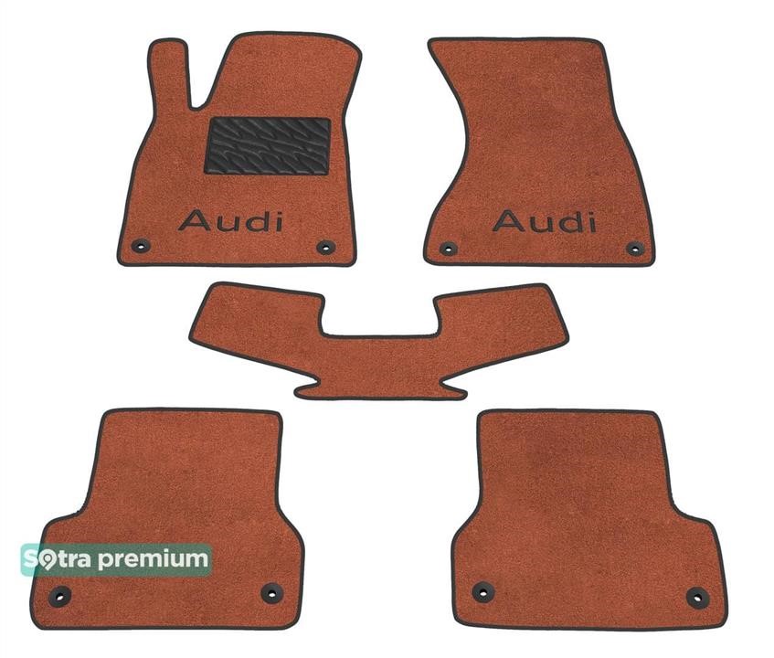 Sotra 05462-CH-TERRA The carpets of the Sotra interior are two-layer Premium terracotta for Audi A7/S7/RS7 (mkI) 2010-2018, set 05462CHTERRA