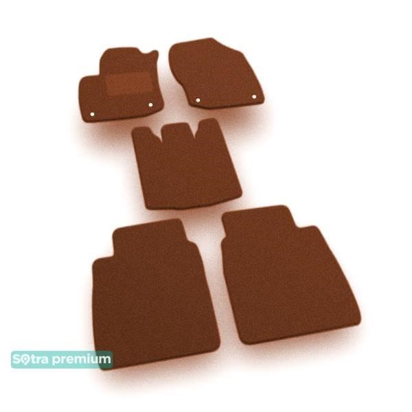 Sotra 05478-CH-TERRA The carpets of the Sotra interior are two-layer Premium terracotta for Honda Civic (mkIX)(FK)(hatchback)(petrol) 2011-2017, set 05478CHTERRA