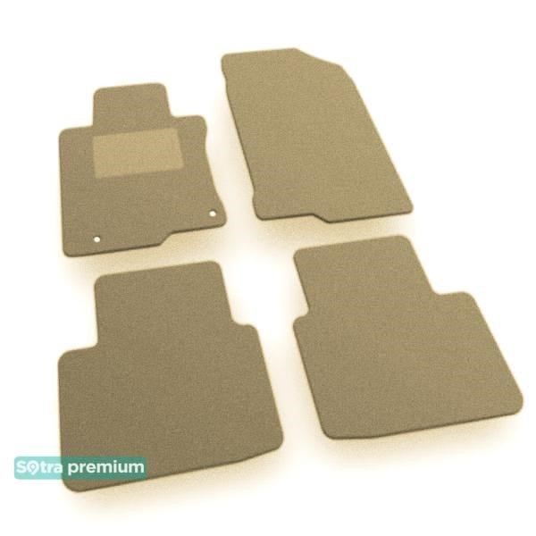 Sotra 05748-CH-BEIGE The carpets of the Sotra interior are two-layer Premium beige for Honda Crosstour (mkI) (rear wheel drive) 2010-2015, set 05748CHBEIGE