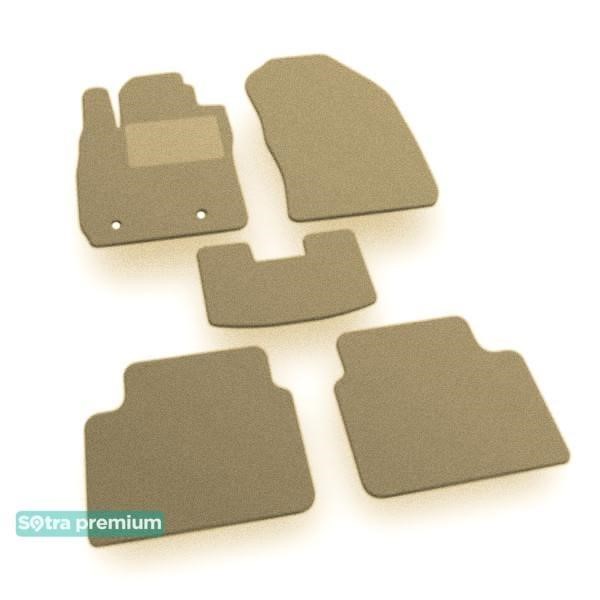 Sotra 05647-CH-BEIGE The carpets of the Sotra interior are two-layer Premium beige for Ford Fiesta (mkVII) 2009-2018 (USA), set 05647CHBEIGE