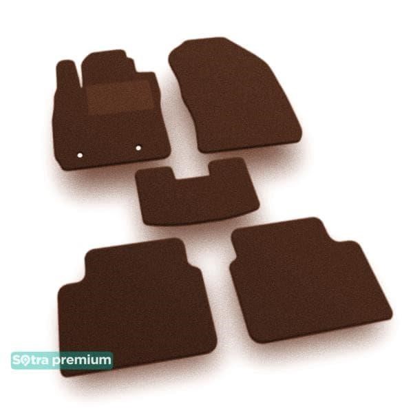 Sotra 05647-CH-CHOCO The carpets of the Sotra interior are two-layer Premium brown for Ford Fiesta (mkVII) 2009-2018 (USA), set 05647CHCHOCO