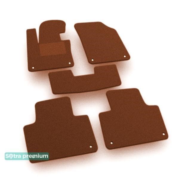 Sotra 05912-CH-TERRA The carpets of the Sotra interior are two-layer Premium terracotta for Volvo XC90 (mkII)(hybrid)(1-2 row) 2015-2022, set 05912CHTERRA