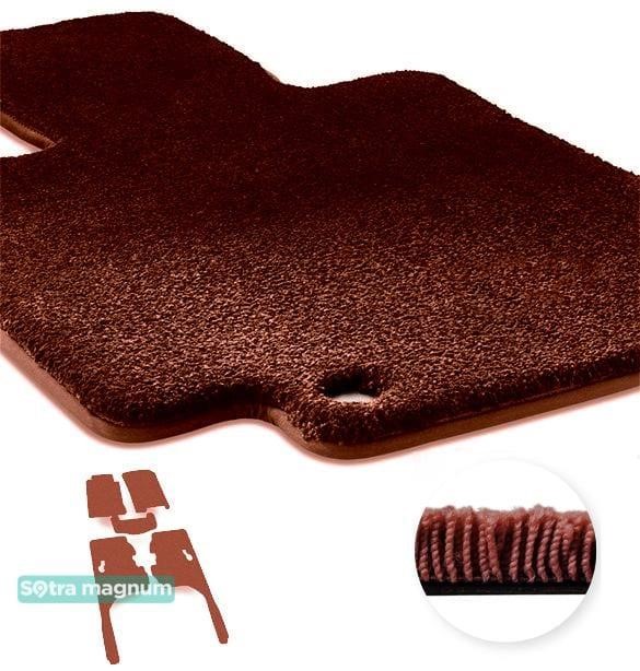 Sotra 06553-MG20-RED The carpets of the Sotra interior are two-layer Magnum red for Mitsubishi L200 (mkIV) (mounting on the same level) 2005-2015, set 06553MG20RED